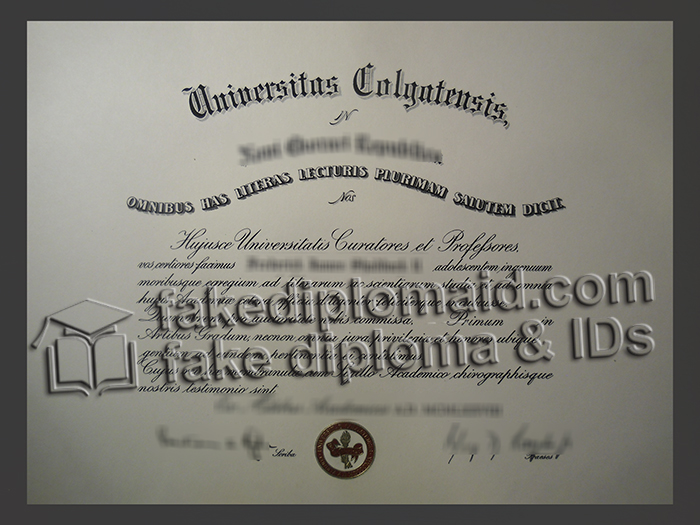 Colgate University diploma