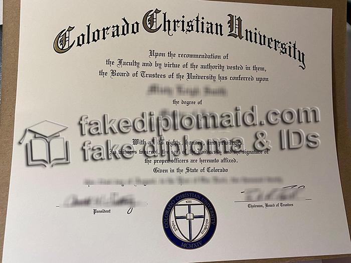 Colorado Christian University diploma