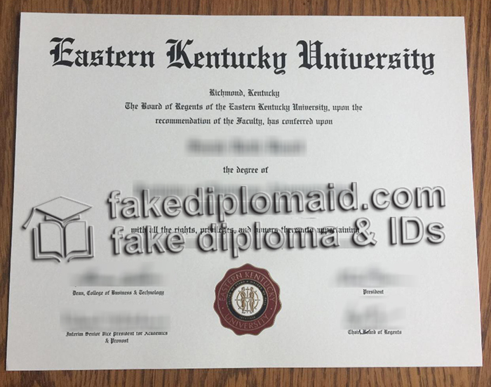 Eastern Kentucky University diploma