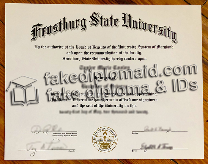 Frostburg State University diploma