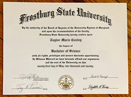 Frostburg State University diploma