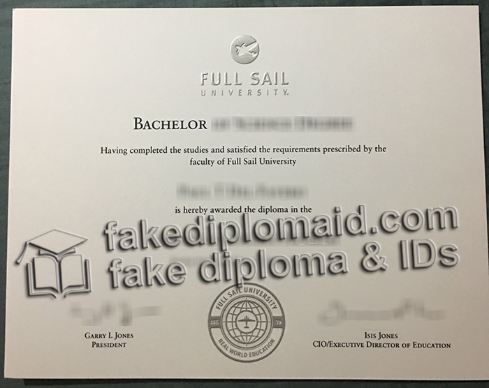 Full Sail University diploma