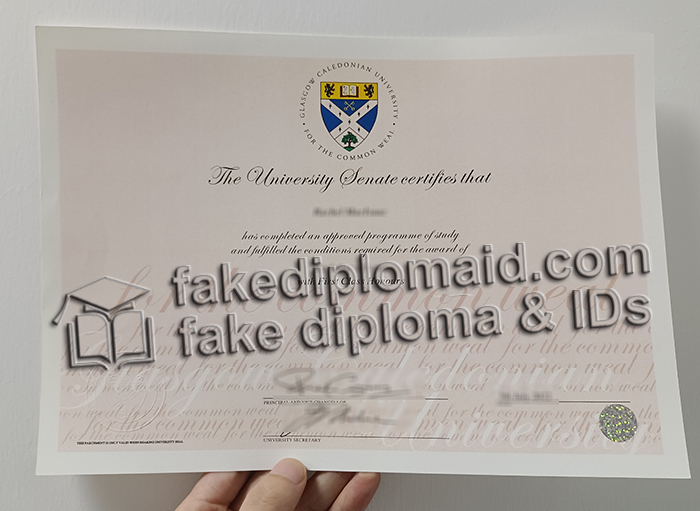 Glasgow Caledonian University diploma