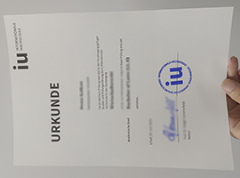 IU Internationale Hochschule Urkunde