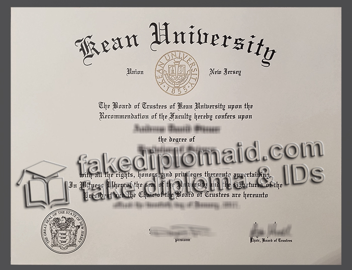 Kean University diploma