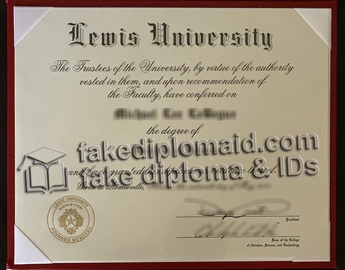 Lewis University diploma