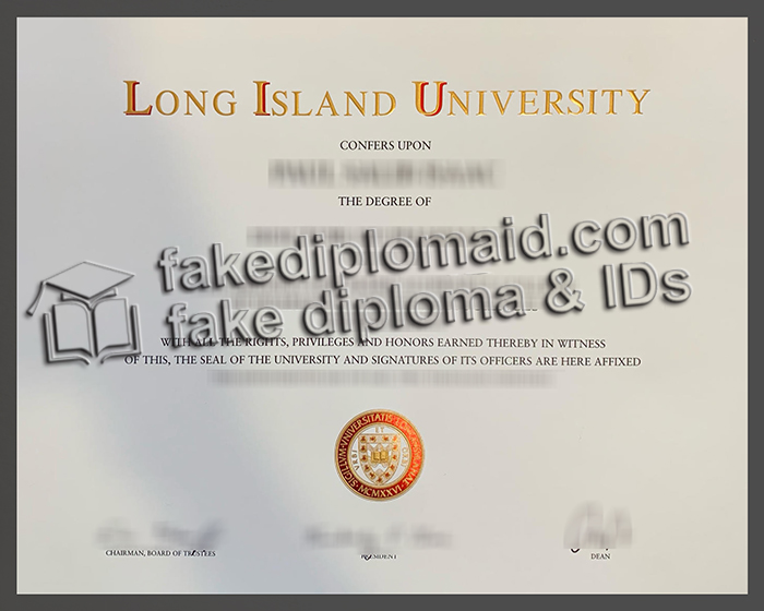 Long Island University diploma