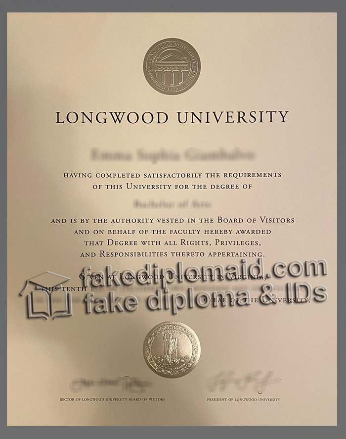 Longwood University diploma