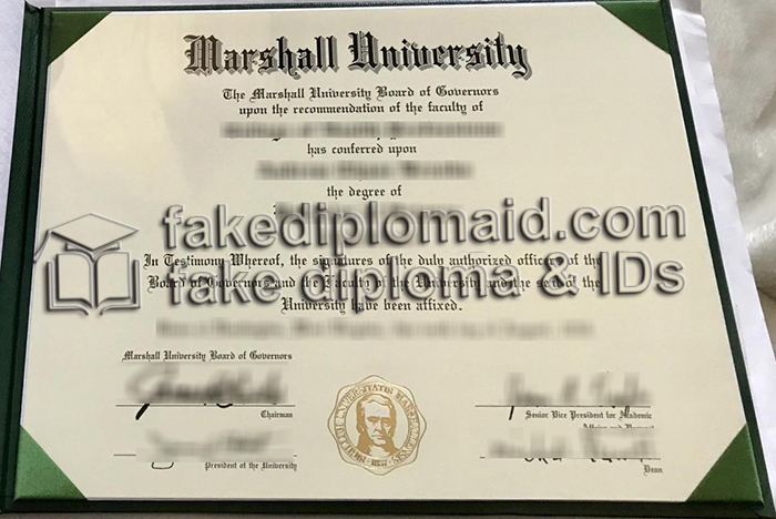 Marshall University diploma