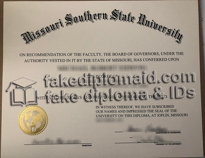 MSSU diploma