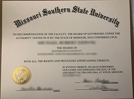 Read more about the article Missouri Southern State University diploma sample, buy fake MSSU degree certificate
