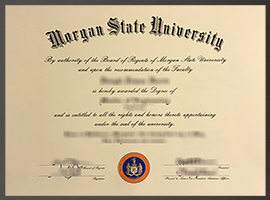 Morgan State University diploma