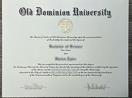 Old Dominion University diploma