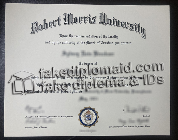 Robert Morris University diploma