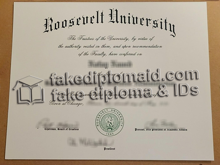 Roosevelt University diploma