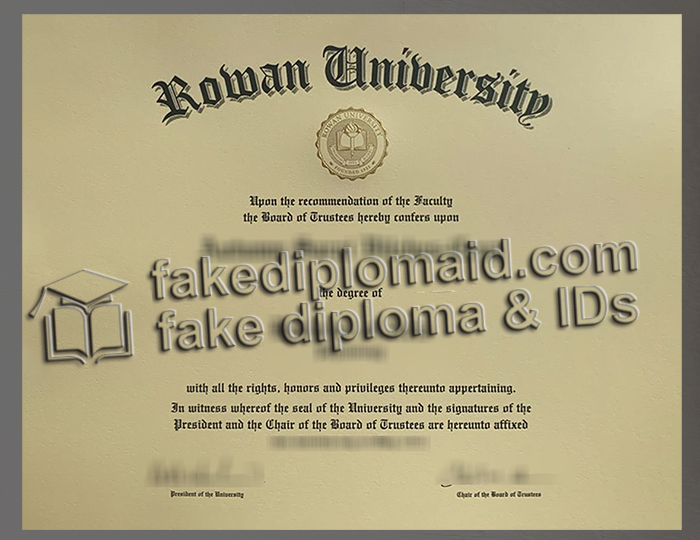 Rowan University diploma