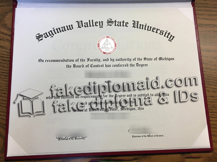 Saginaw Valley State University diploma