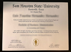 Sam Houston State University diploma