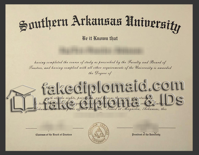 Southern Arkansas University diploma