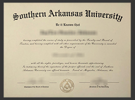 Read more about the article Southern Arkansas University diploma sample, order a fake SAU degree certificate