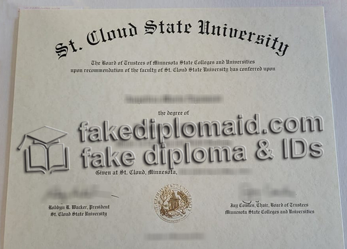 Read more about the article St. Cloud State University diploma sample, order a fake SCSU diploma online