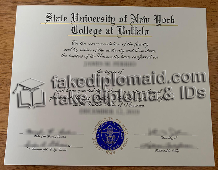 State University of New York College at Buffalo diploma