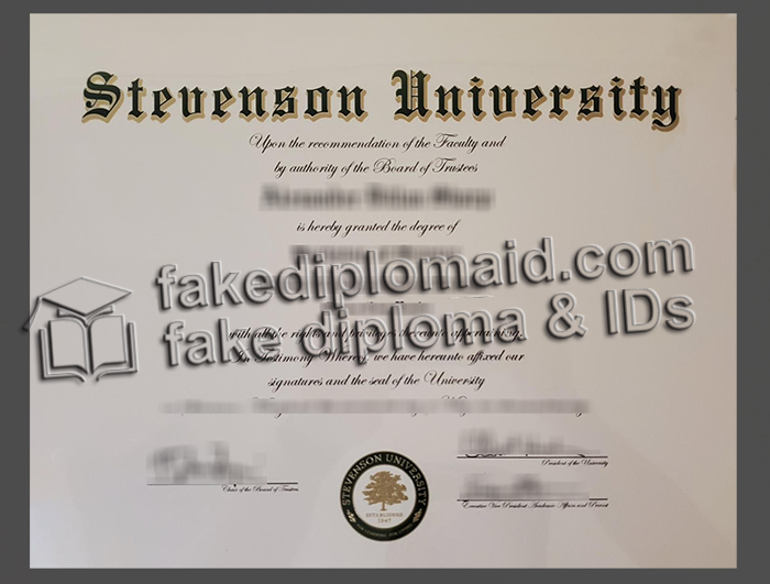 Stevenson University diploma