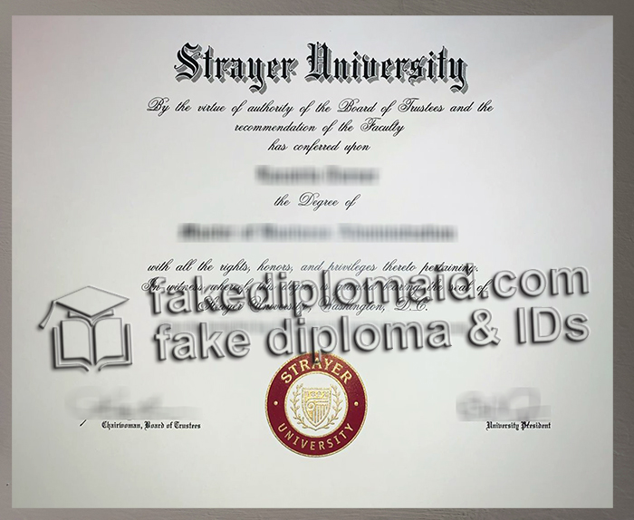 Strayer University diploma