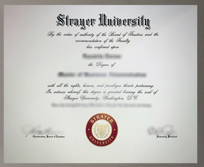 Strayer University diploma