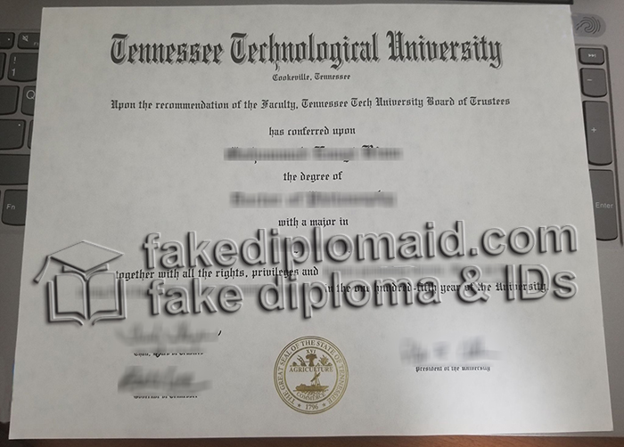 Tennessee Technological University diploma