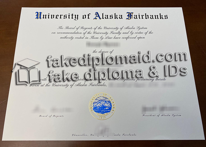 University of Alaska Fairbanks diploma