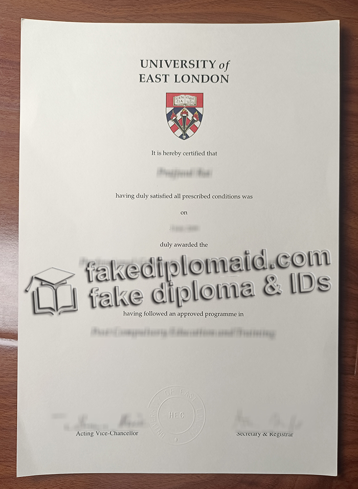 University of East London degree