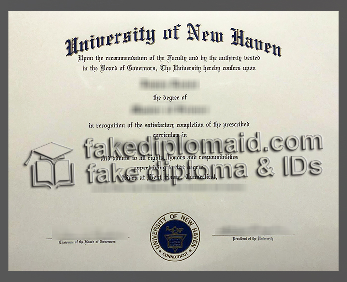 University of New Haven diploma