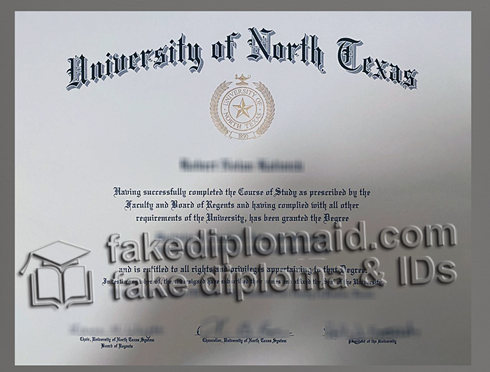 University of North Texas diploma