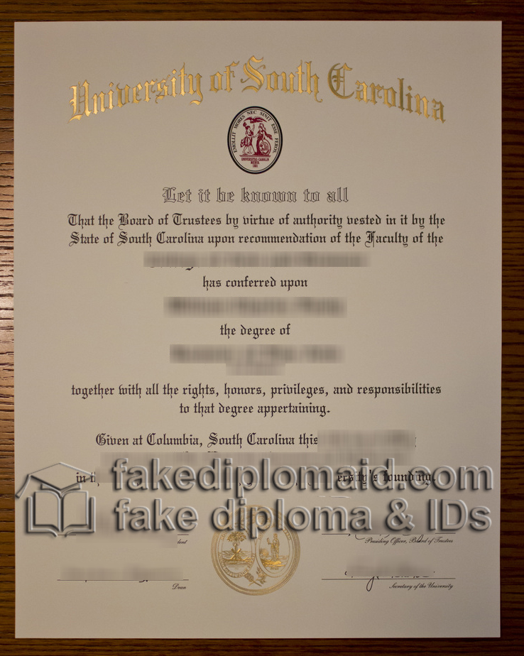 University of South Carolina diploma