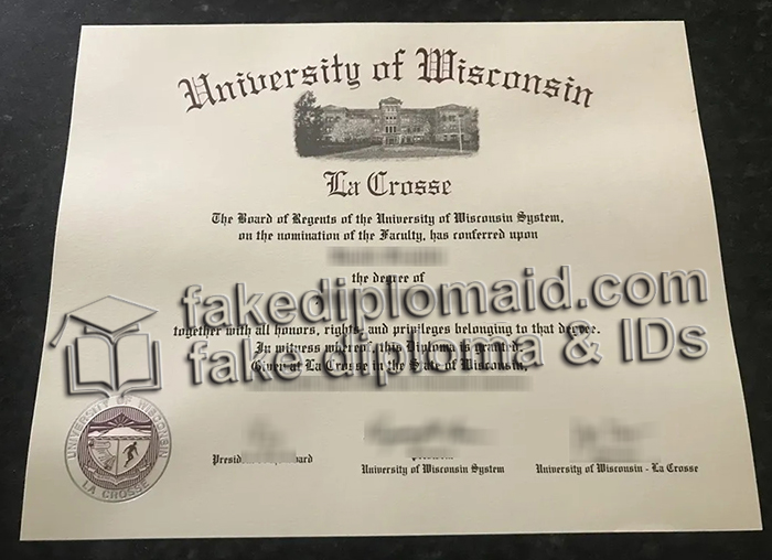 University of Wisconsin–La Crosse diploma