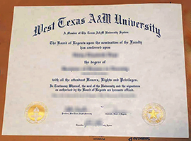Read more about the article West Texas A&M University diploma sample, buy fake WTAMU diploma online
