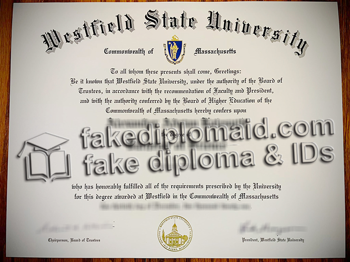 Westfield State University diploma