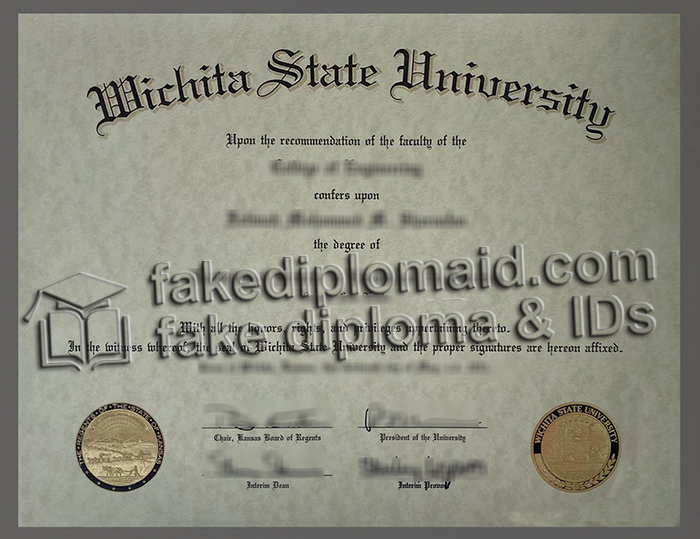 Wichita State University diploma