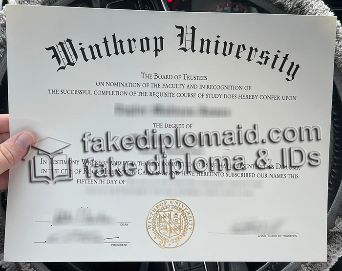 Winthrop University diploma