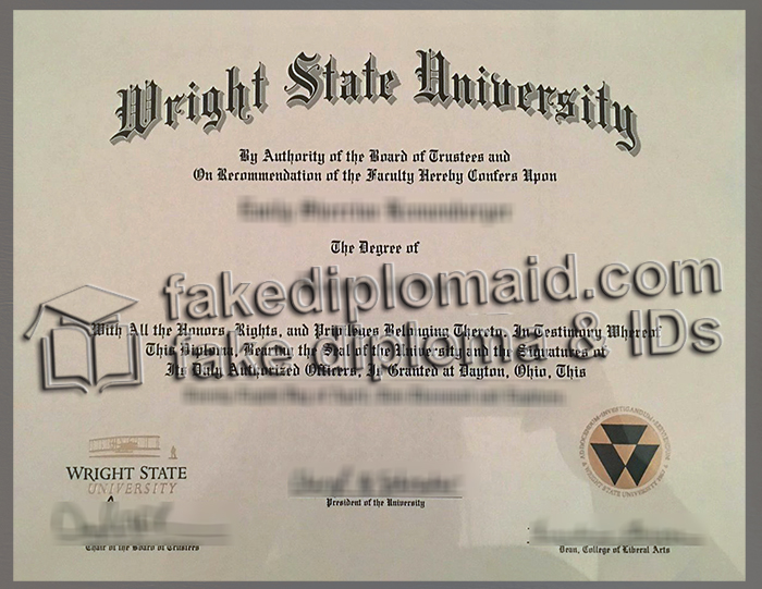 Wright State University diploma