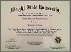 Wright State University diploma