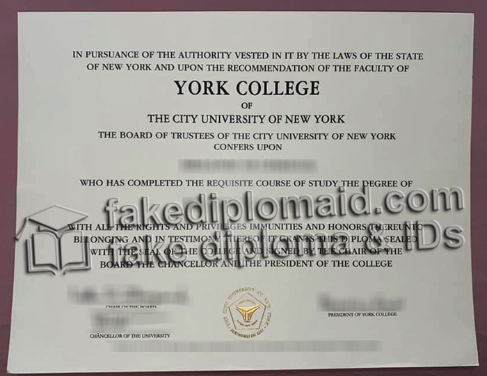 York College diploma