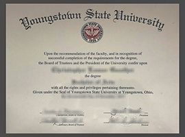 Read more about the article Youngstown State University diploma sample, buy fake YSU diploma online