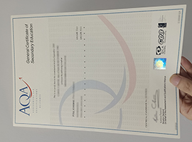 AQA GCSE certificate