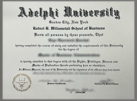 Adelphi University diploma