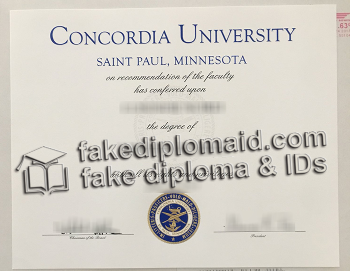 Concordia University Saint Paul diploma