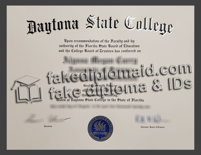 Daytona State College diploma