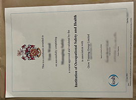 IOSH certificate