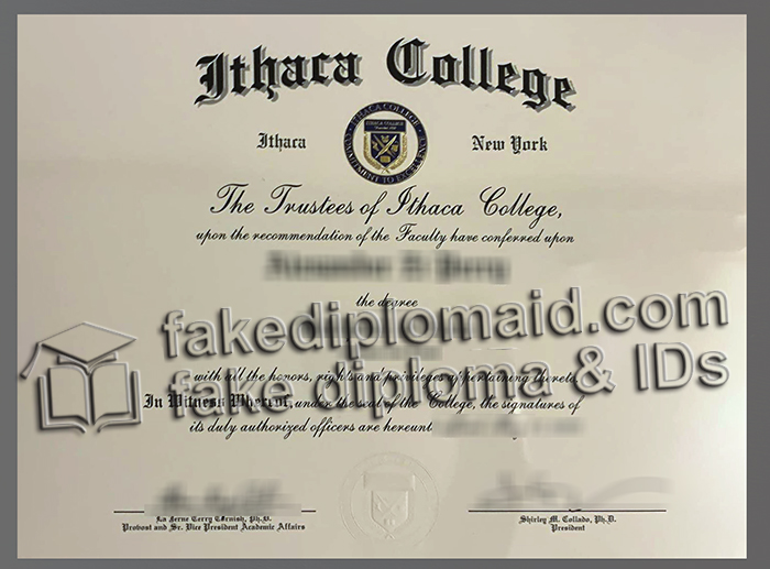 Ithaca College diploma